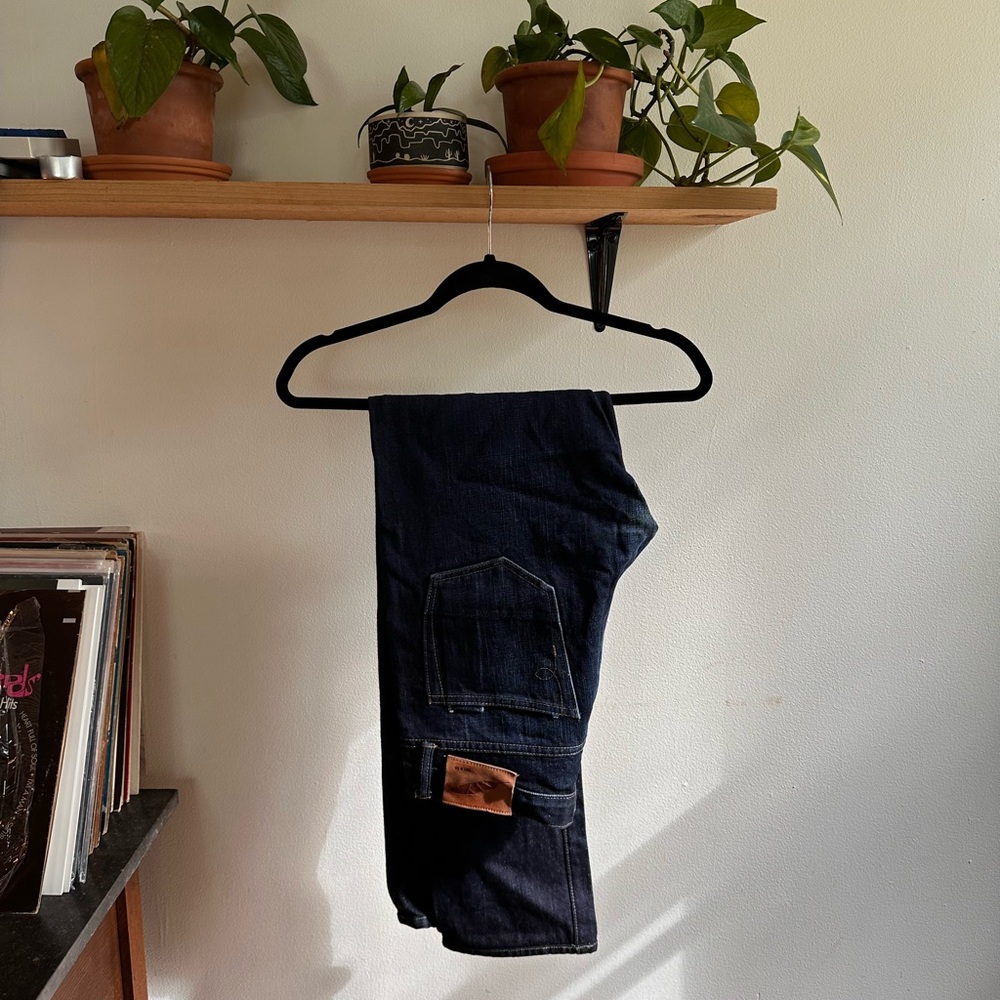 Rogue Territory Raw Denim Blue Jeans, Men’s